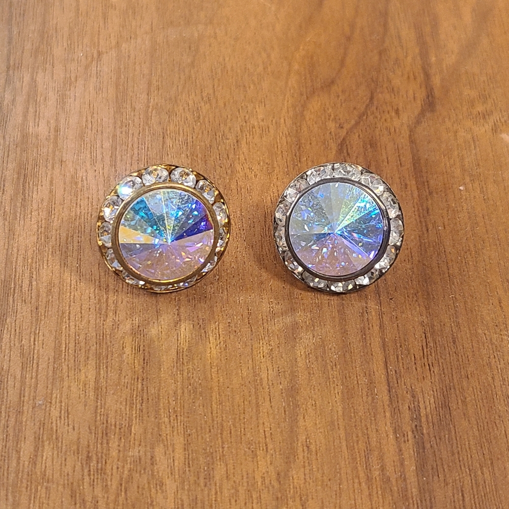 💜2 for 25$ Halo Rhinestone Crystal  Stud Earrings